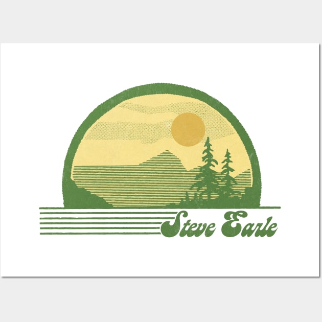 Steve Earle / Retro Style Country Fan Design Wall Art by DankFutura